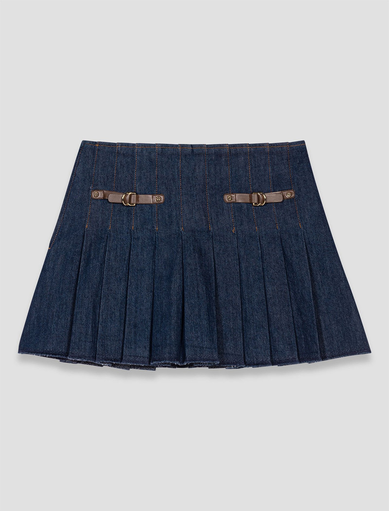 Short denim skirt with lining 1