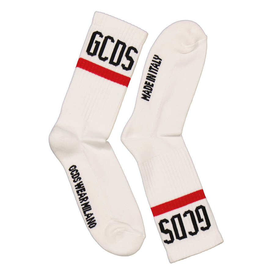 GCDS Logo Brand White Socks - 3