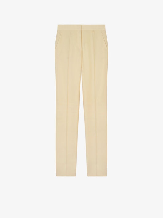 HIGH WAISTED PANTS IN COTTON GABARDINE - 1