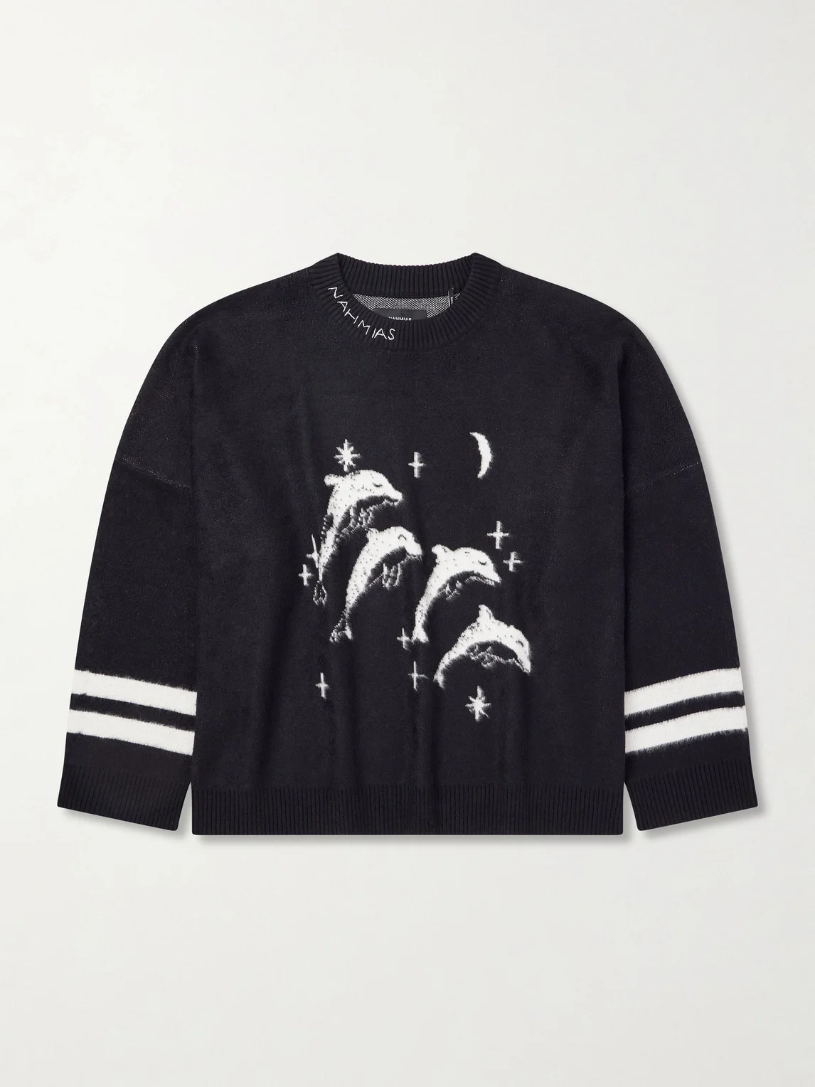 Dolphin Dreams Logo-Embroidered Cotton and Wool-Blend Sweater - 1