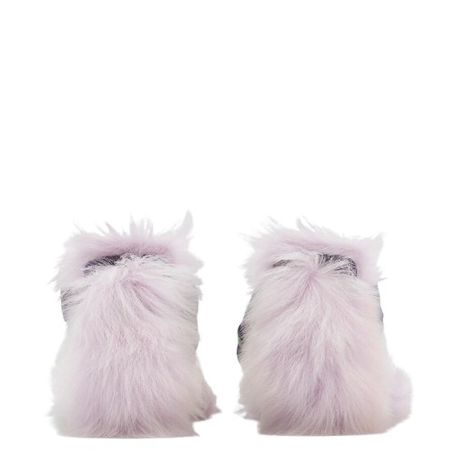 Burberry Shearling Step Post 105 Heel Sandals - 2