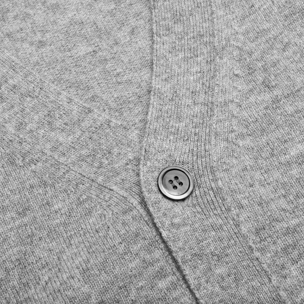 COMME DES GARCONS PLAY X THE ARTIST INVADER CARDIGAN - TOP GREY - 4