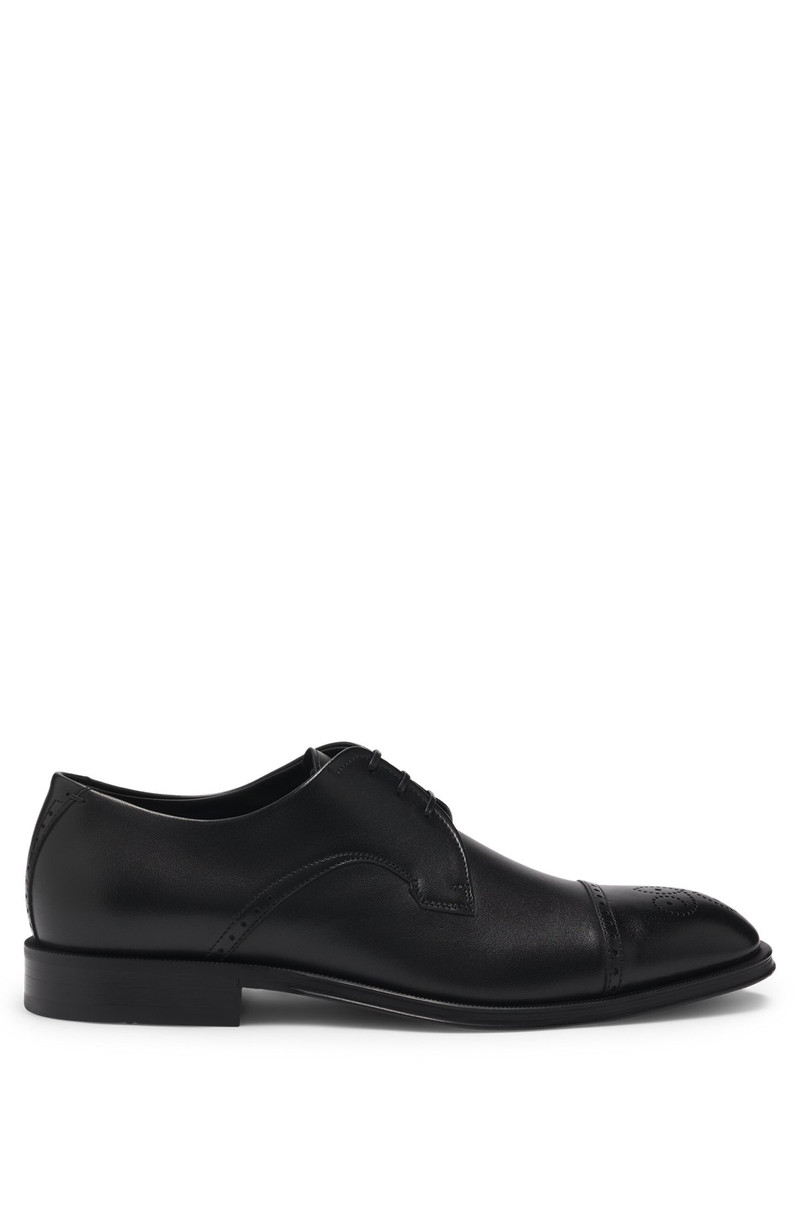 ITALIAN-LEATHER DERBY SHOES WITH CAP TOE 1