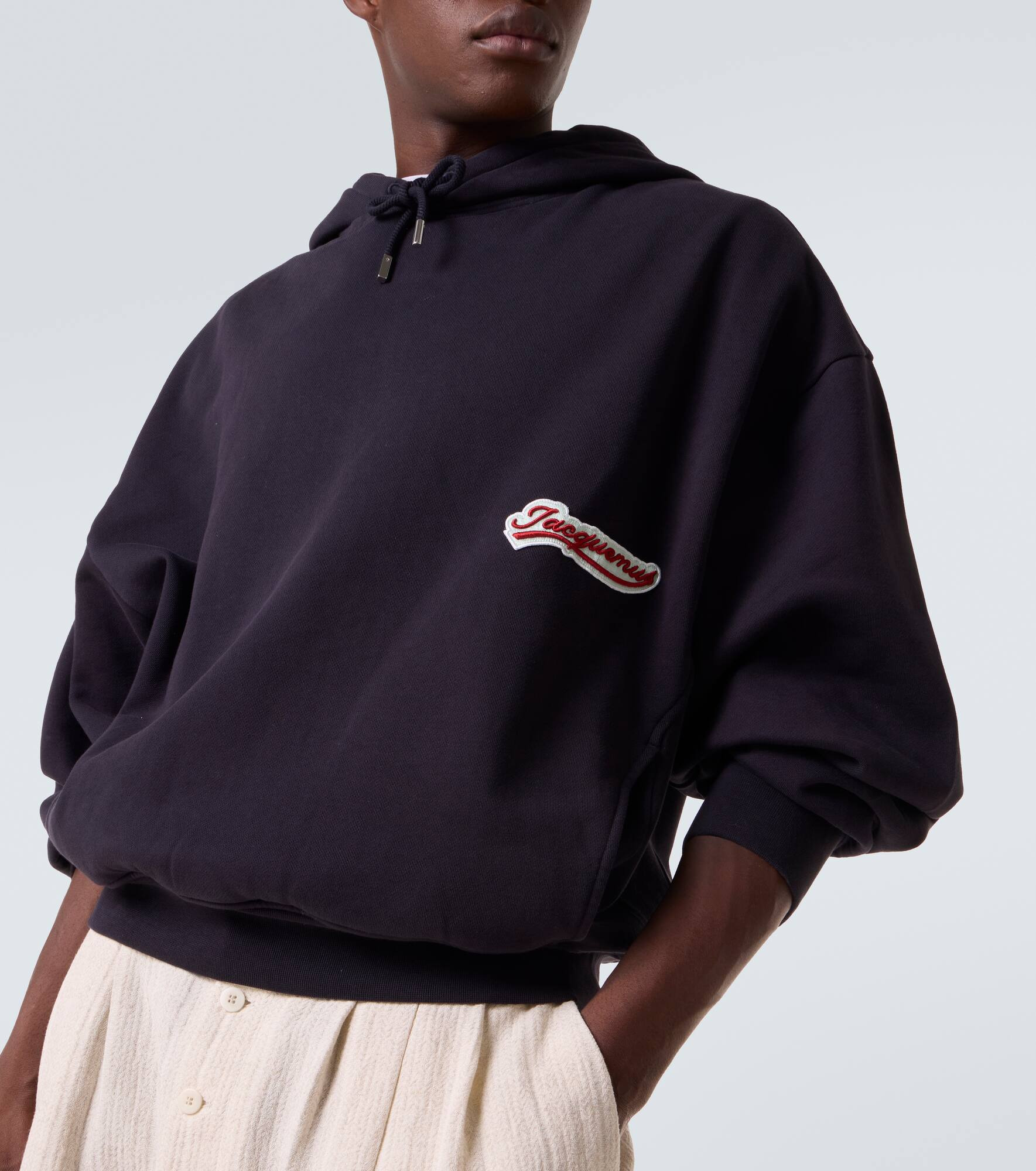 Montaigne logo cotton fleece hoodie - 5