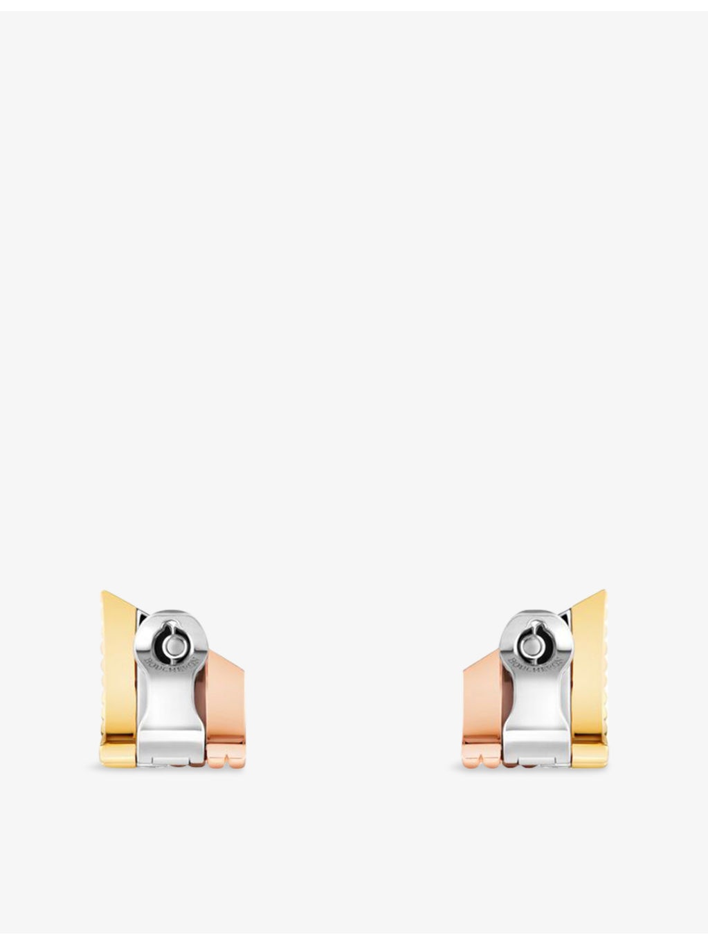 Quatre Classique 18ct Yellow-Gold, White-Gold, Pink-Gold, PVD and 0.26ct Diamond Stud Earrings - 3