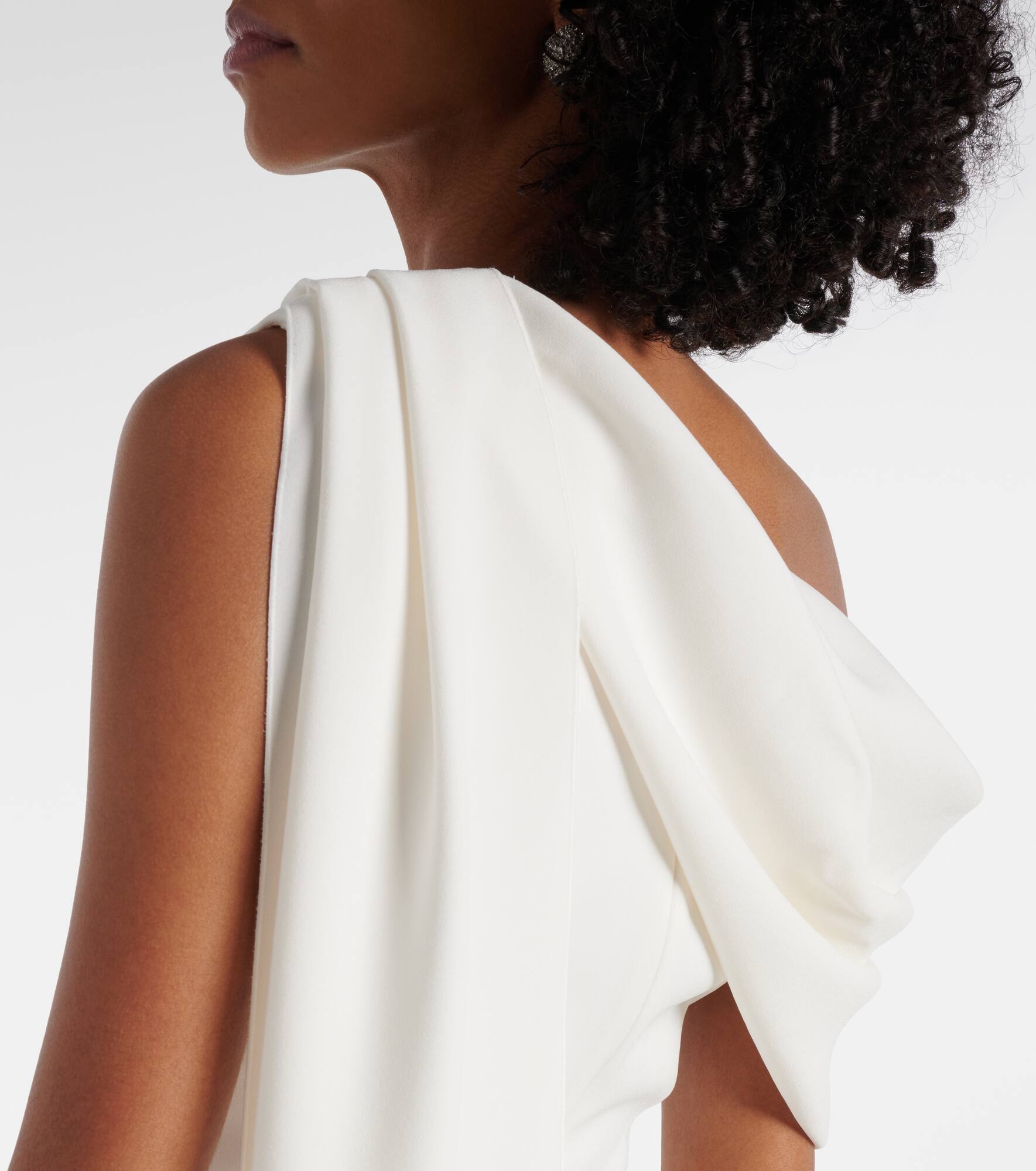 Bridal Maite 2 caped one-shoulder gown - 5