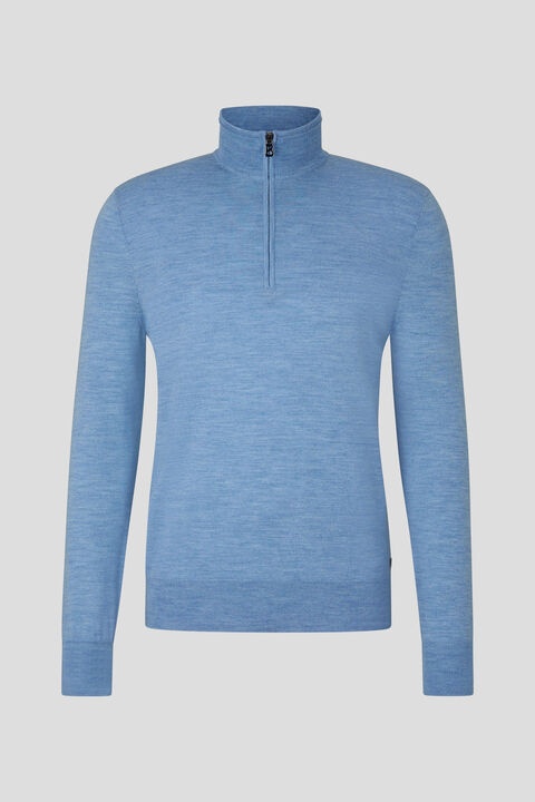 Jouri half-zippered sweater in Light blue - 1