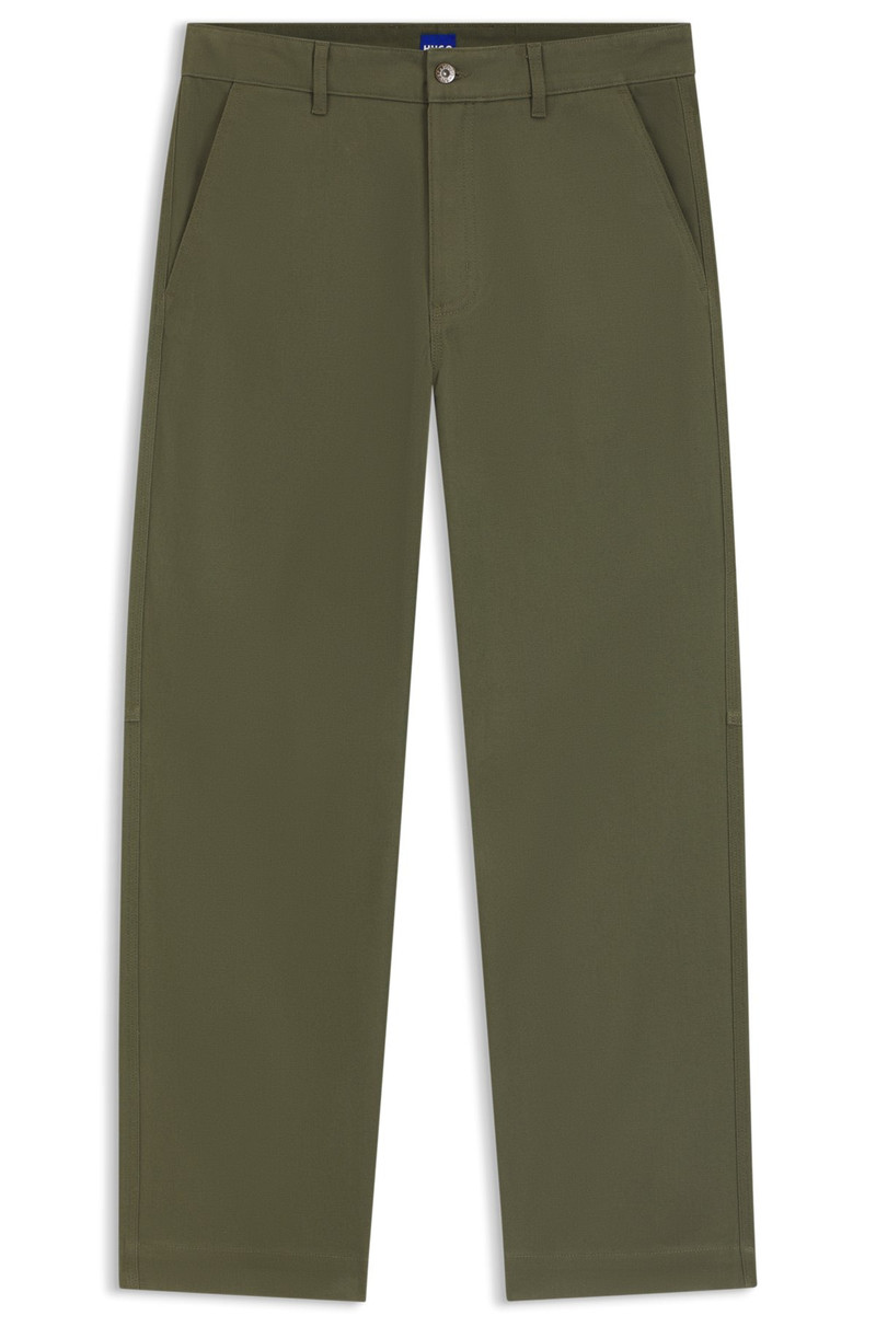 REGULAR-FIT PANTS IN STRETCH-COTTON SATIN 1