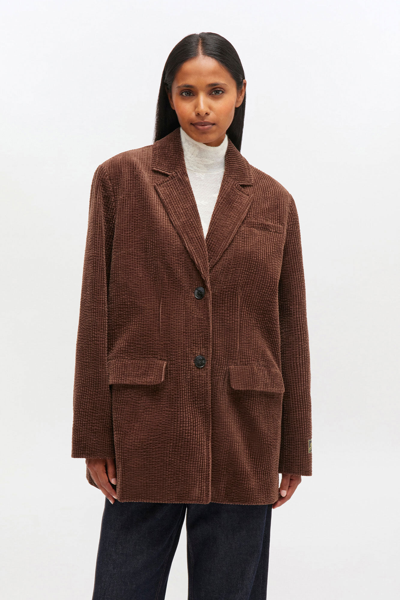 BROWN CORDUROY BLAZER - 3