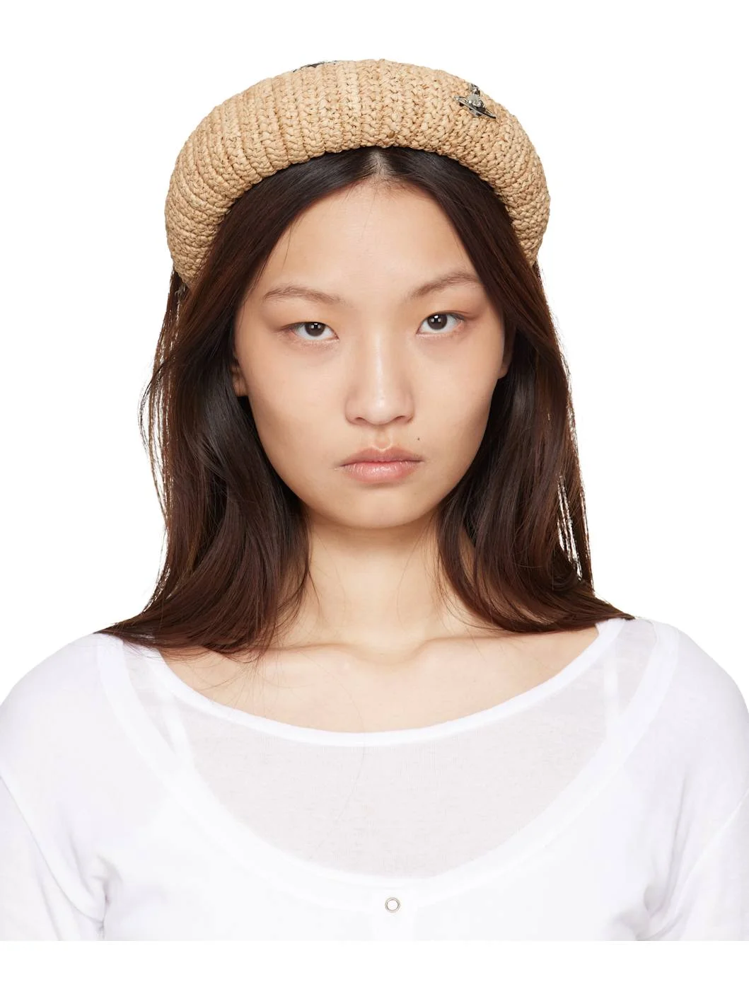 Beige Raffia Hairband - 1