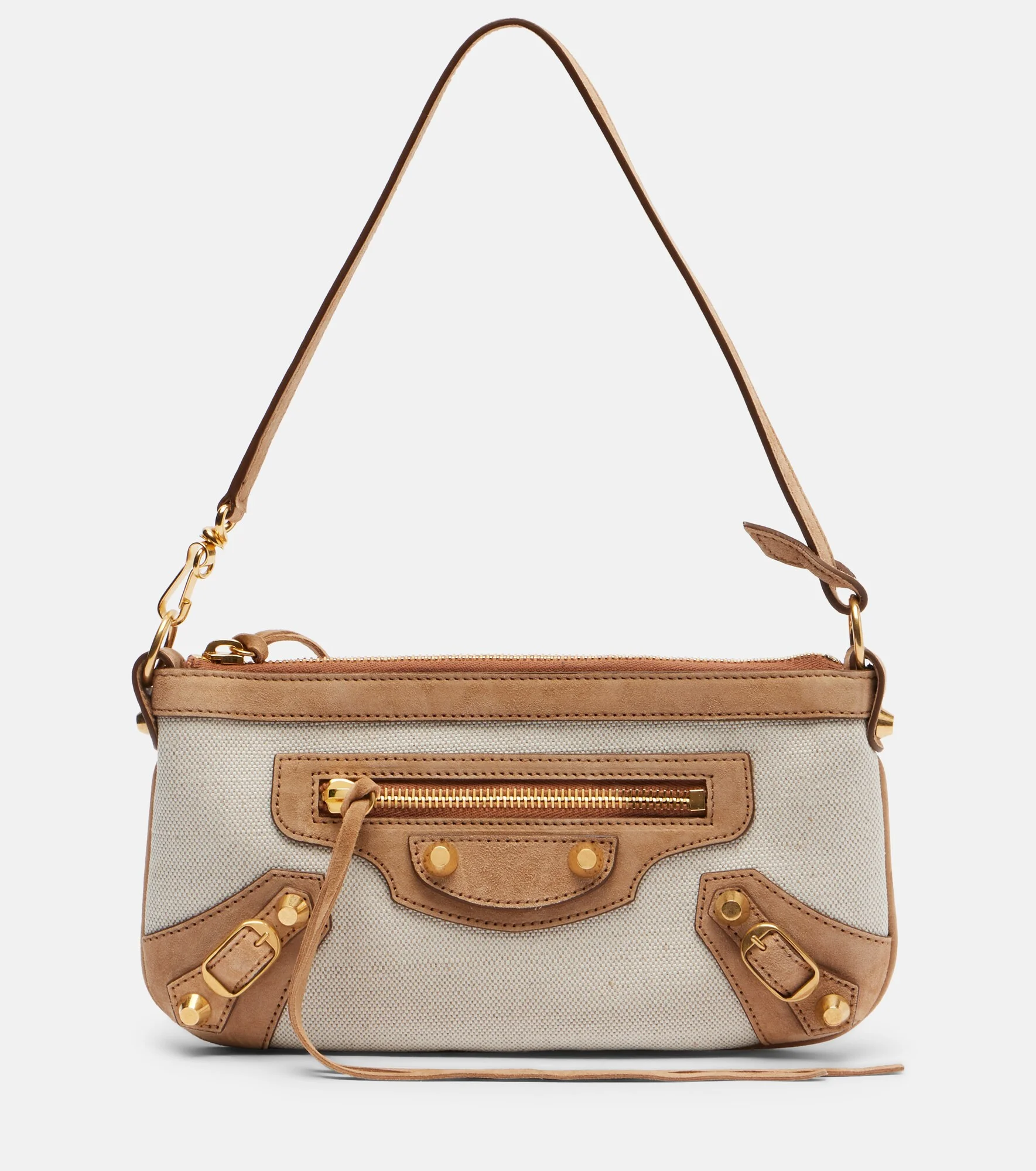 Le City Mini canvas and suede shoulder bag - 1