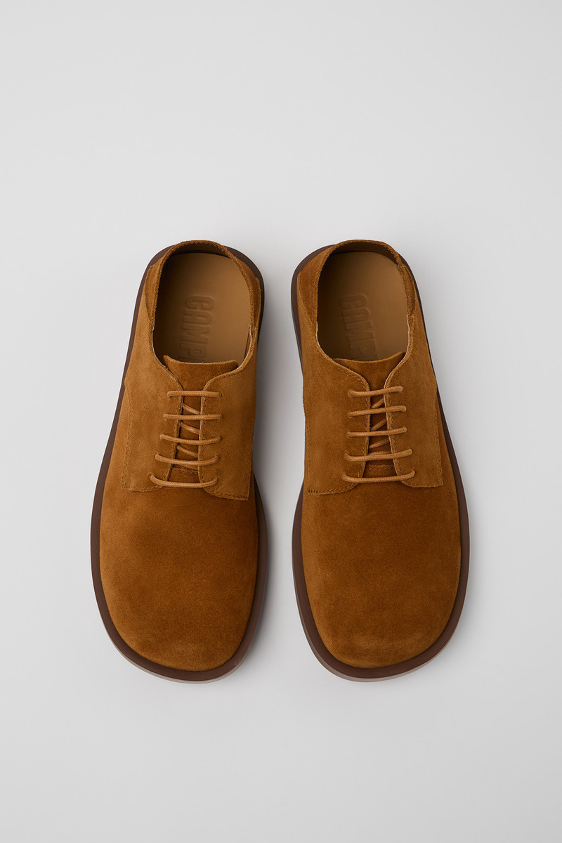 Brown Nubuck Men's Shoe. 4