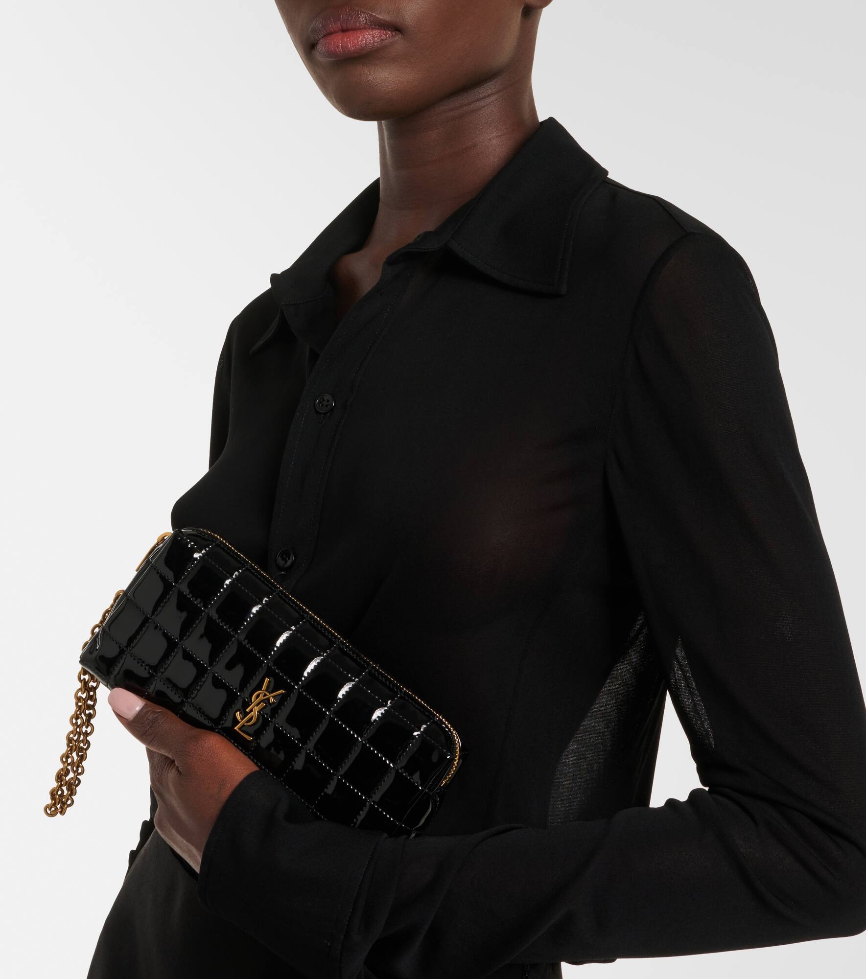 Cassandre matelassé pouch with strap - 5
