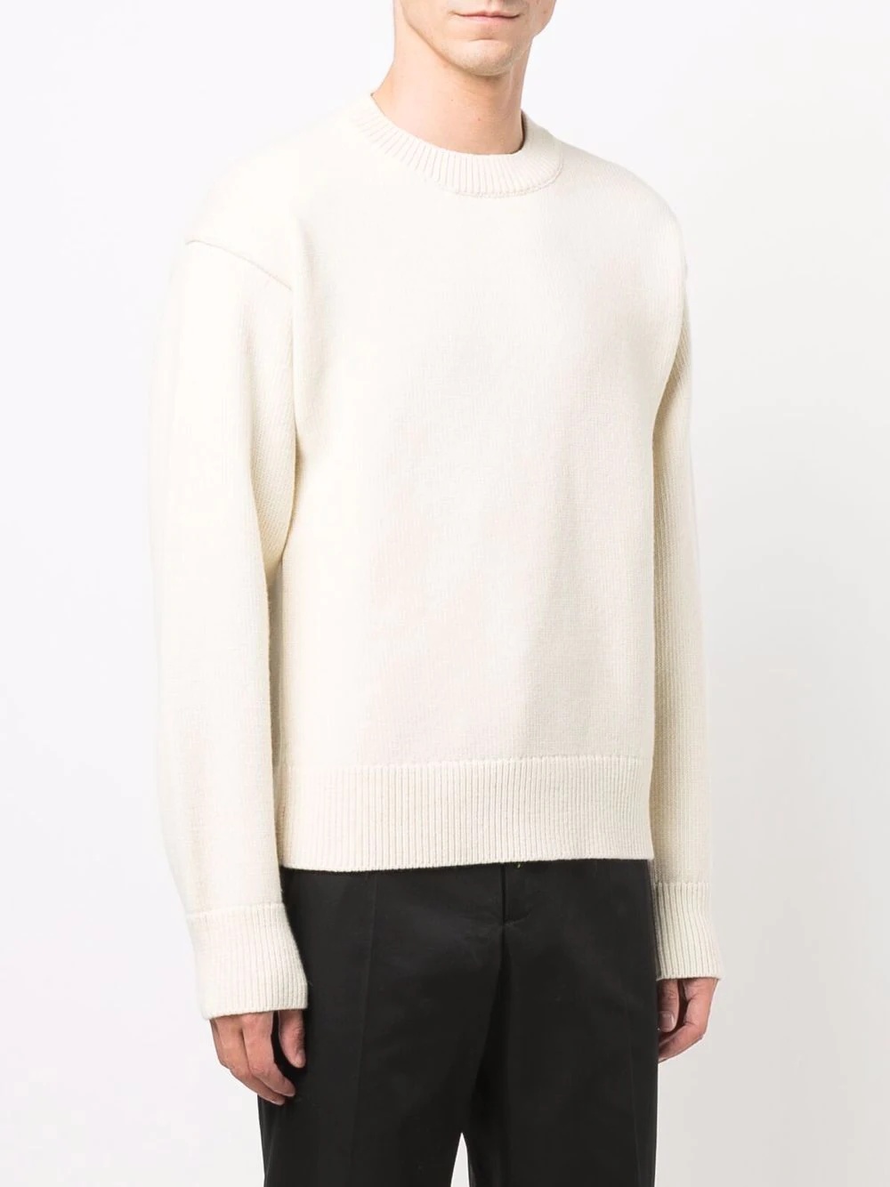 purl-knit ribbed-trim jumper - 3