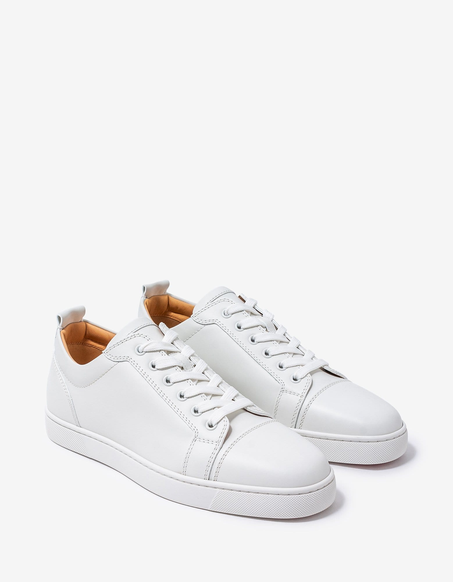 Christian Louboutin Louis Junior White Leather Trainers - 1