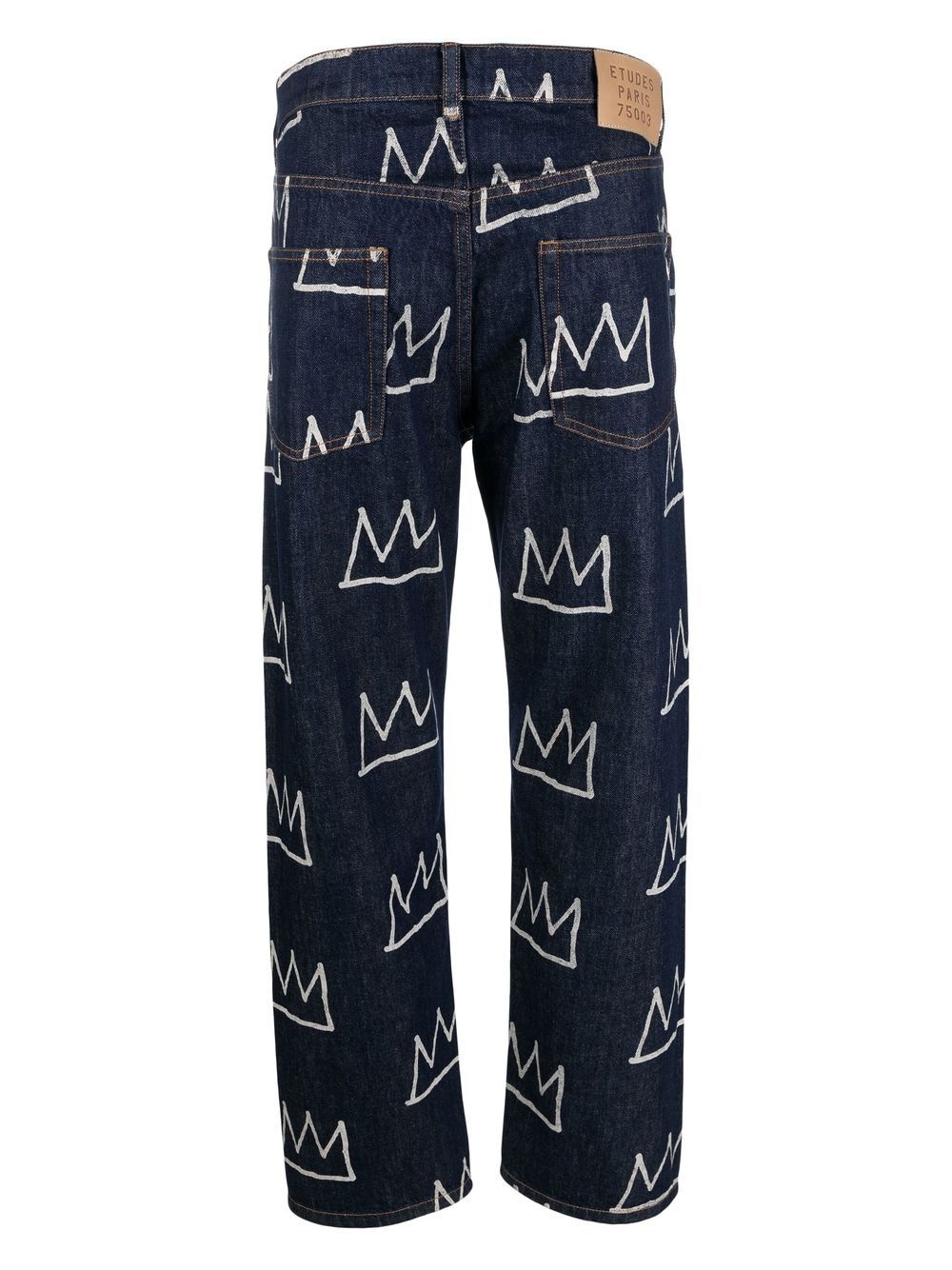 all-over crown-print trousers - 2