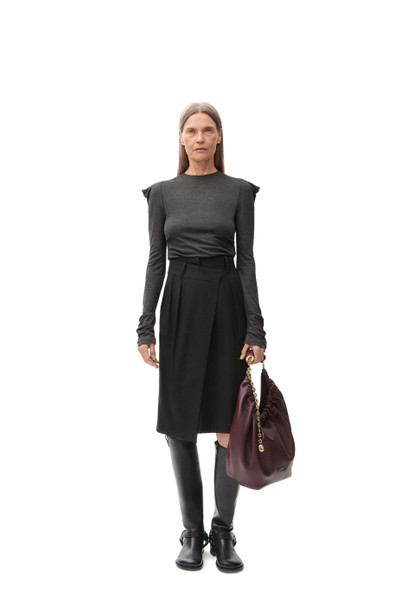 Loewe Wrap skirt in cotton and silk outlook