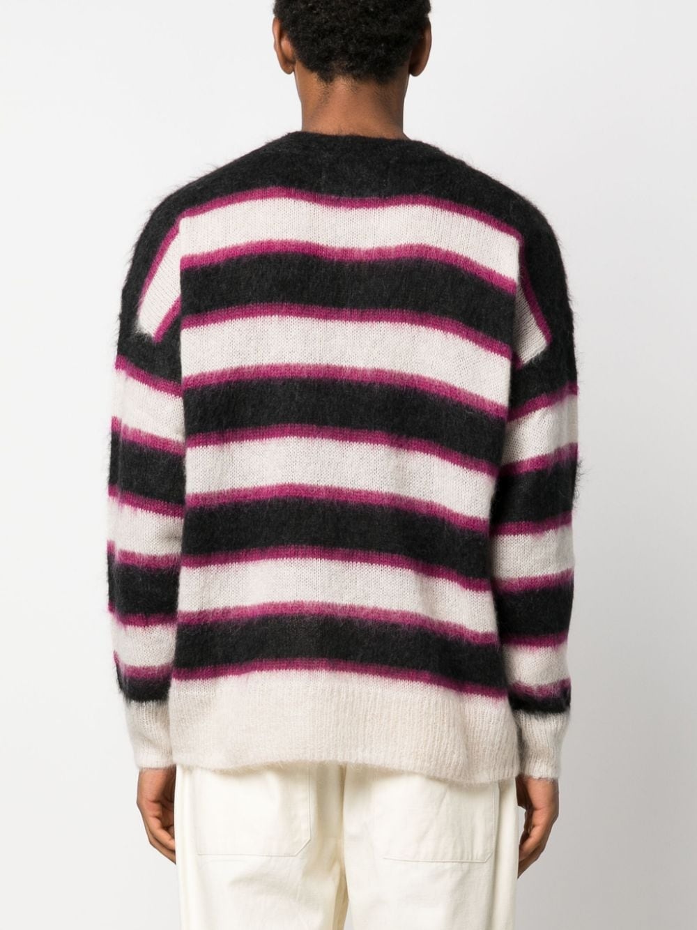 crew-neck striped jumper - 4