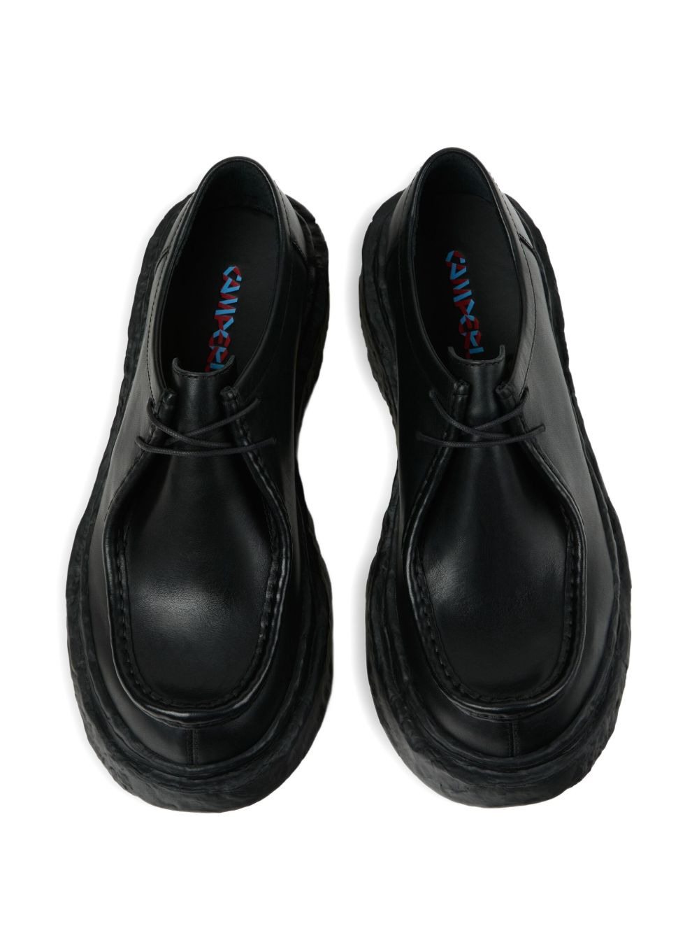 Vamonos leather lace-up platform shoes - 4