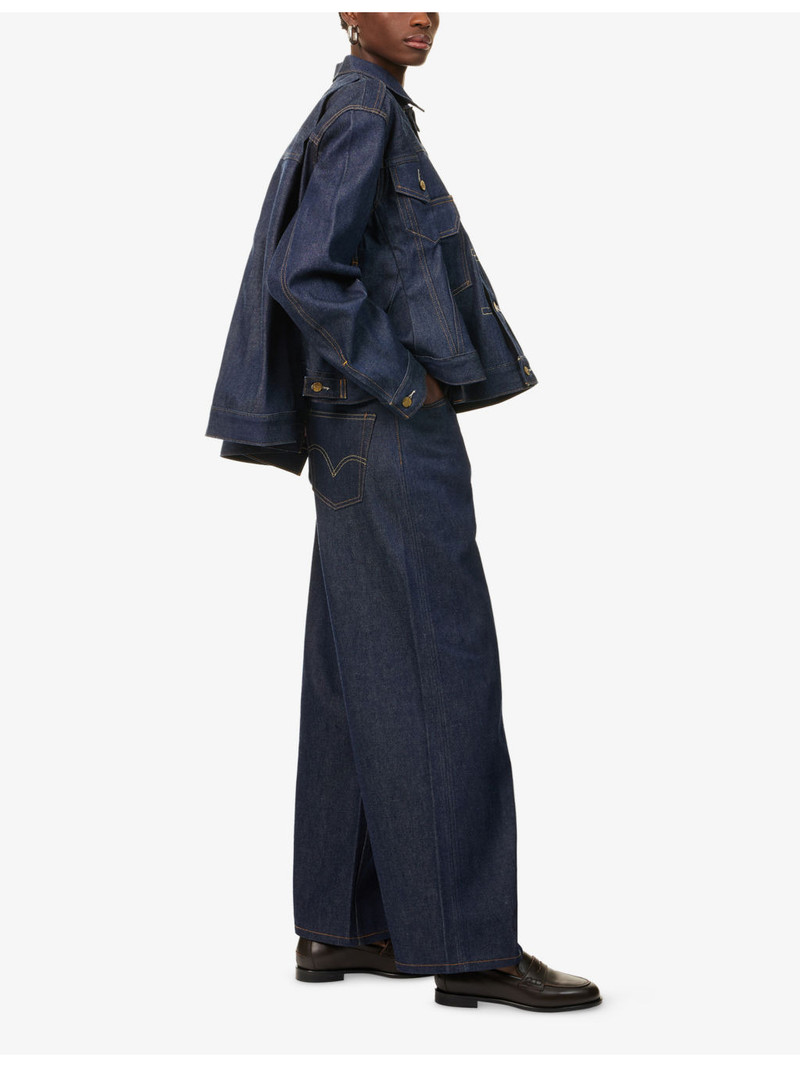 sacai Sacai X Levi's Belted Wide-Leg Denim Jeans outlook