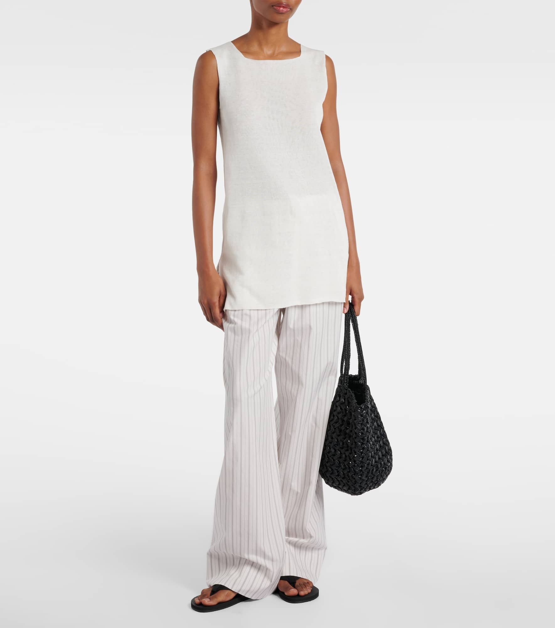 Jaylen linen and cotton-blend top - 2