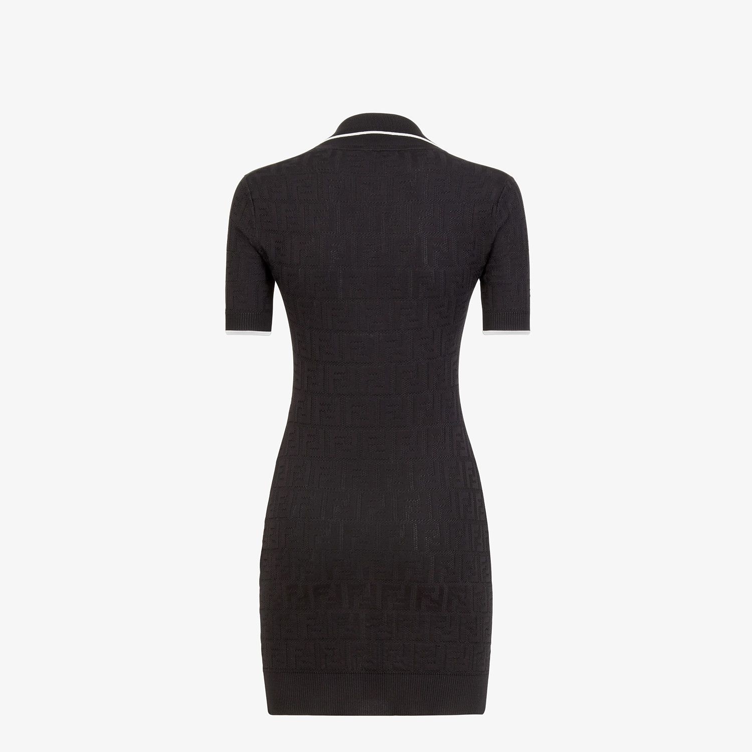 Black viscose and cotton dress - 2