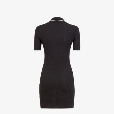 FENDI Black viscose and cotton dress outlook