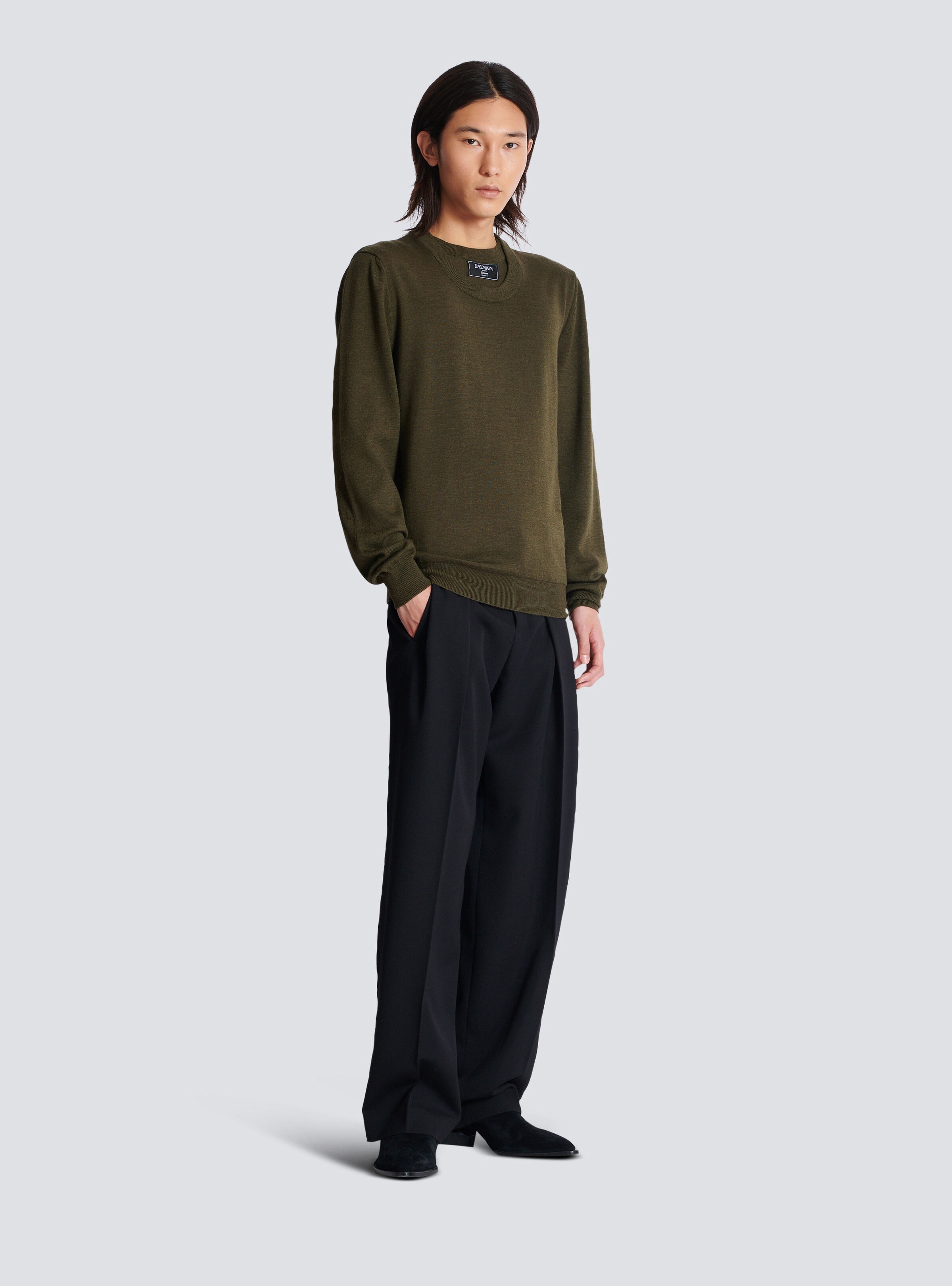 Knitted double-collar jumper - 3