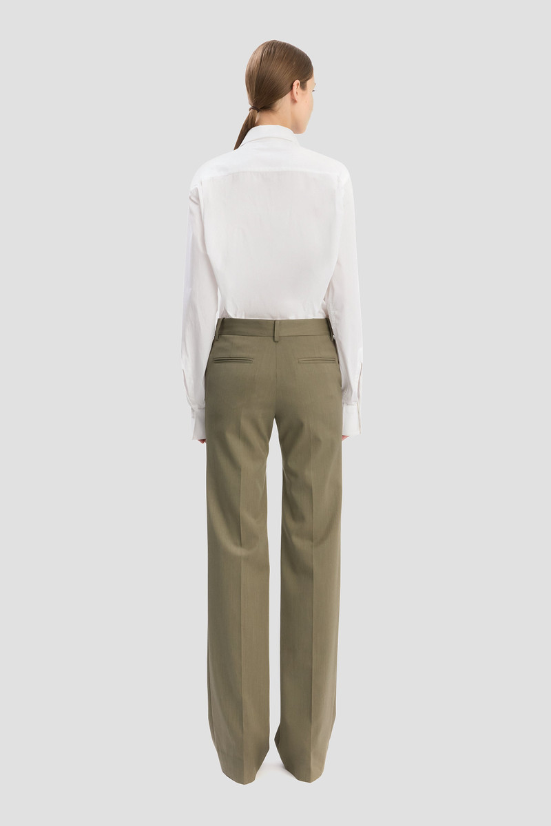 Tailored Straight Leg Trouser In Sage Melange 5