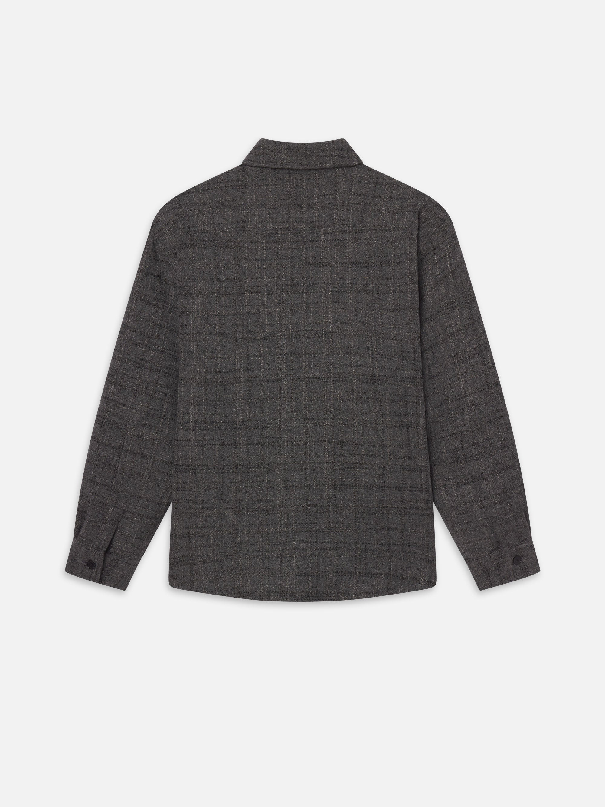 Tweed Overshirt in Grey Melange - 3