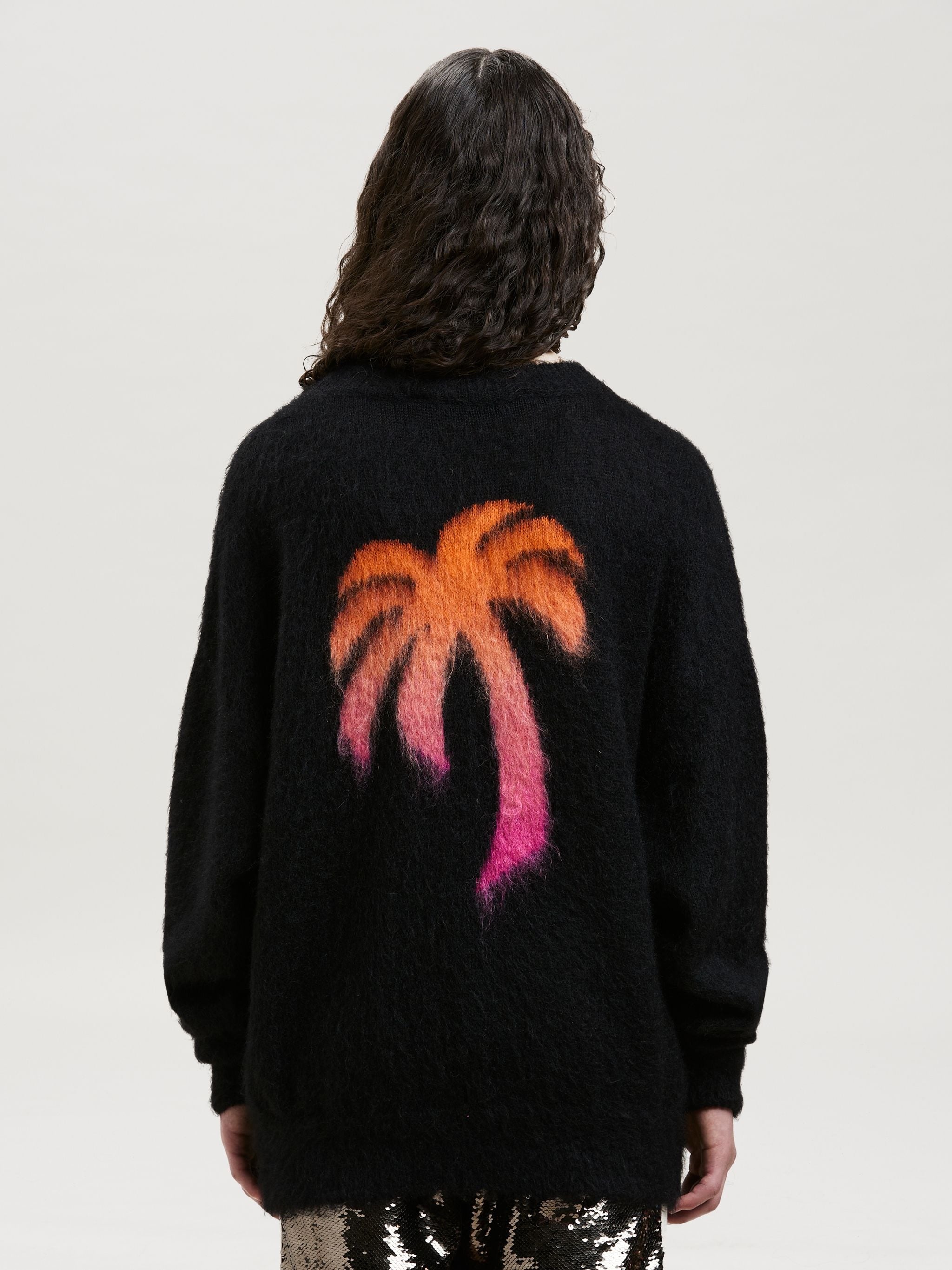 SPRAYED PALM SWEATER INTARSIA - 5