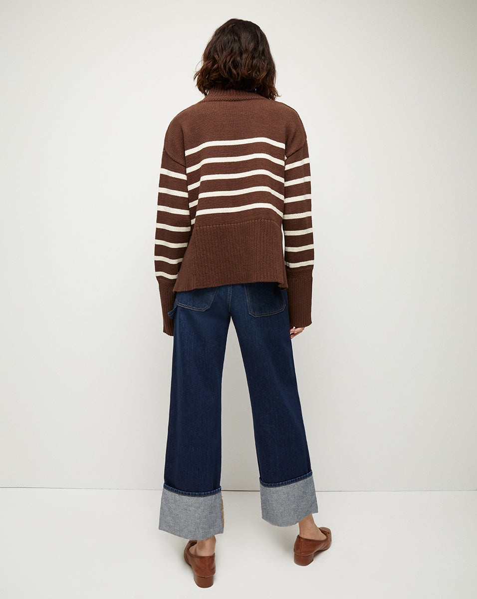 LANCETTI NAUTICAL-STRIPE SWEATER - 5