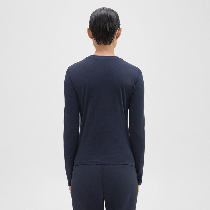 Theory Tiny Long-Sleeve Tee in Organic Cotton outlook