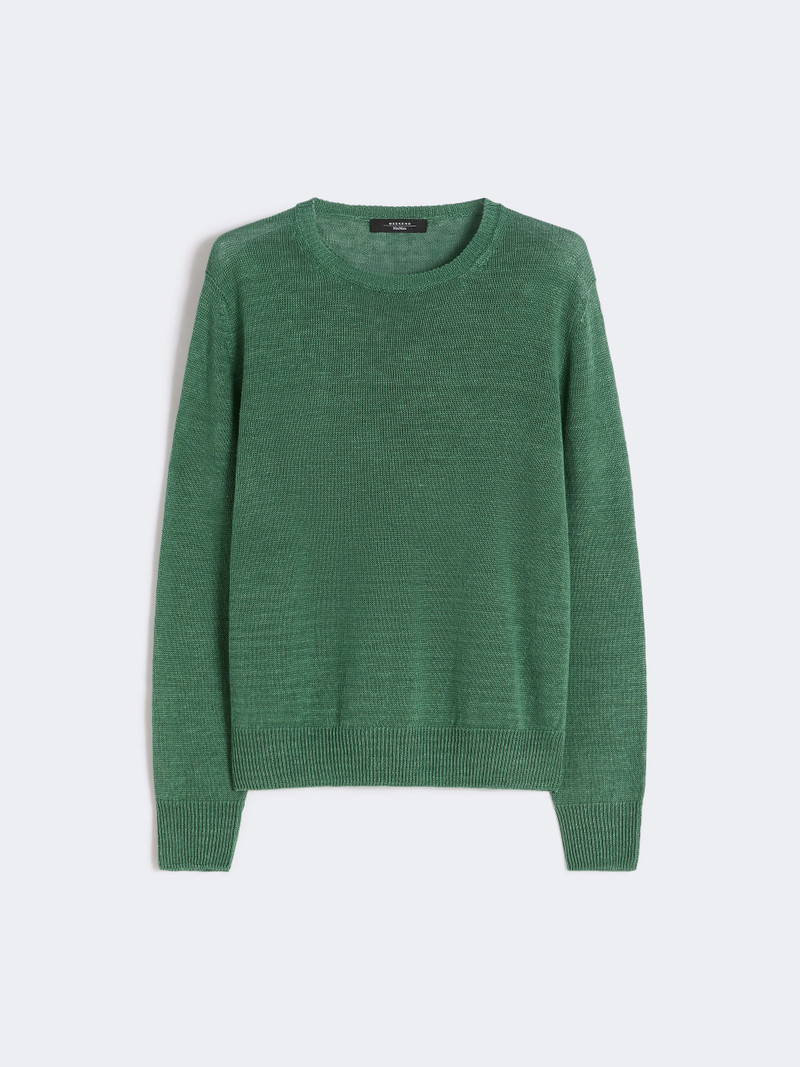 ATZECO Linen yarn jumper - GREEN 1