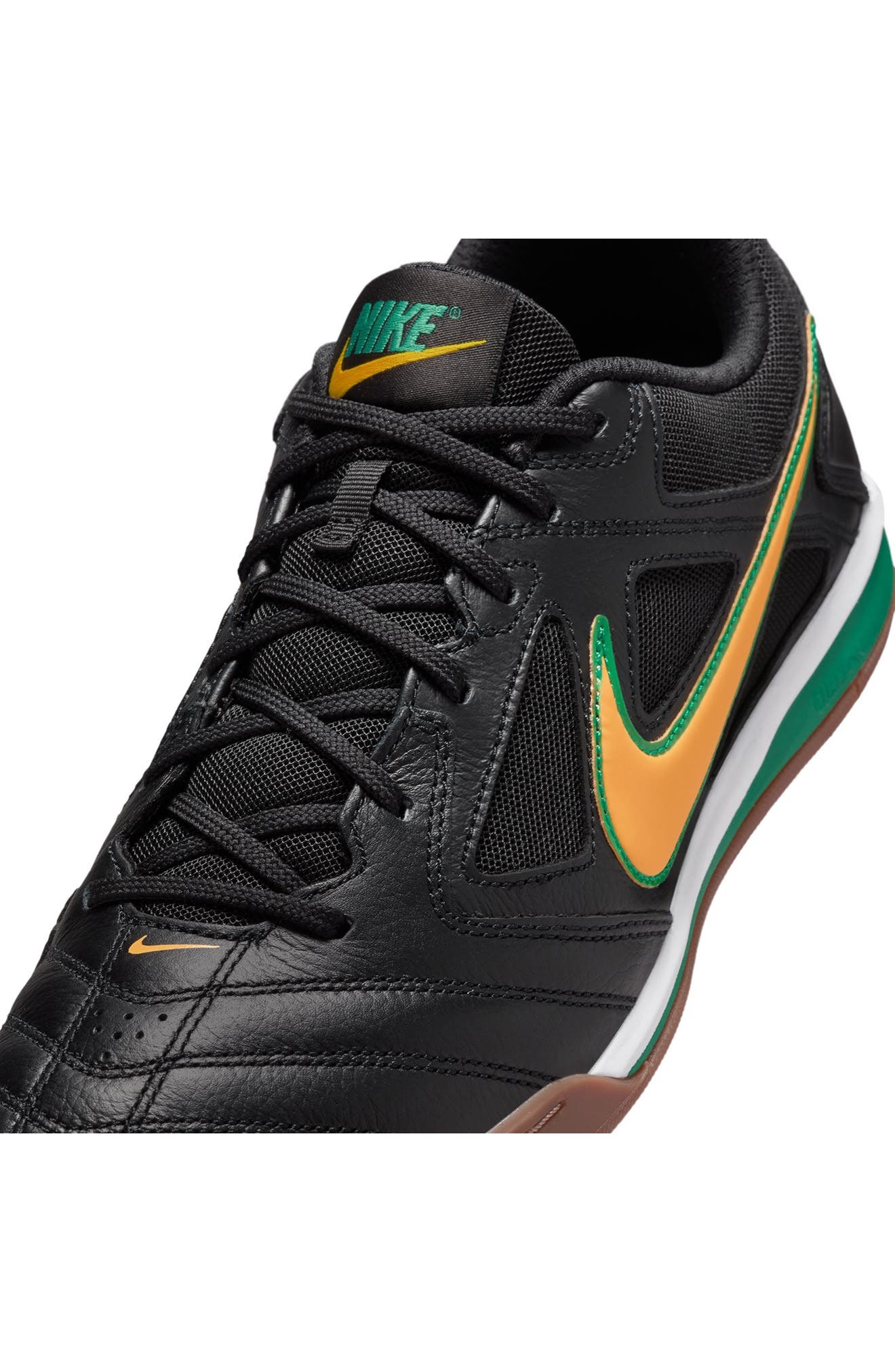Nike Gato Soccer Sneaker in Black/Maize/White/Brown at Nordstrom - 8