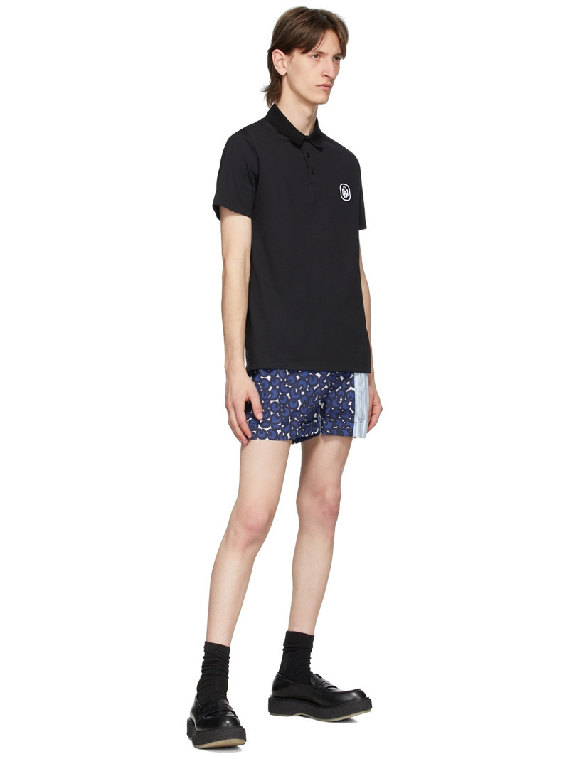 Neil Barrett Blue Multi-Print Shorts outlook