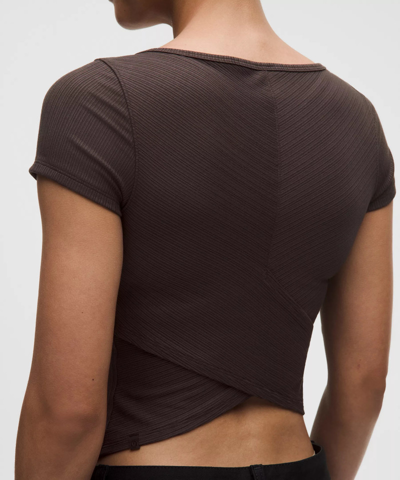 Hold Tight Micro-Rib Cross-Back T-Shirt 5