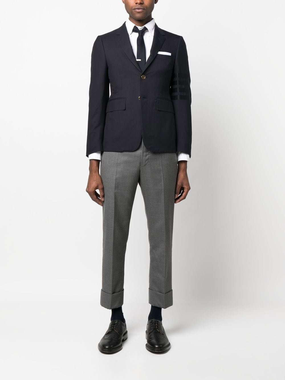 signature-stripe single-breasted blazer - 2