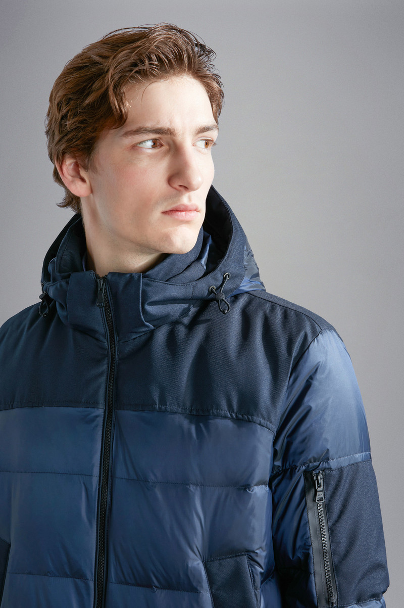 HYBRID DOWN JACKET IN IRIDESCENT NYLON AND TECHNICAL FABRIC 4