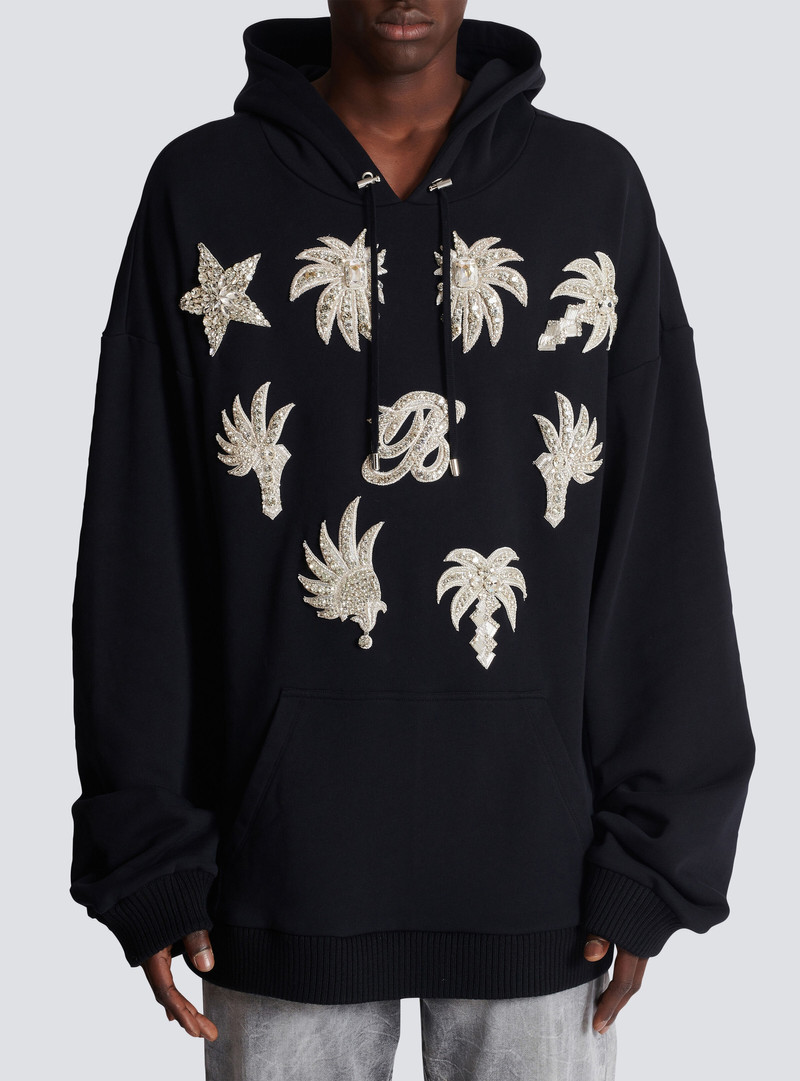 Hoodie with embroidered badges 5