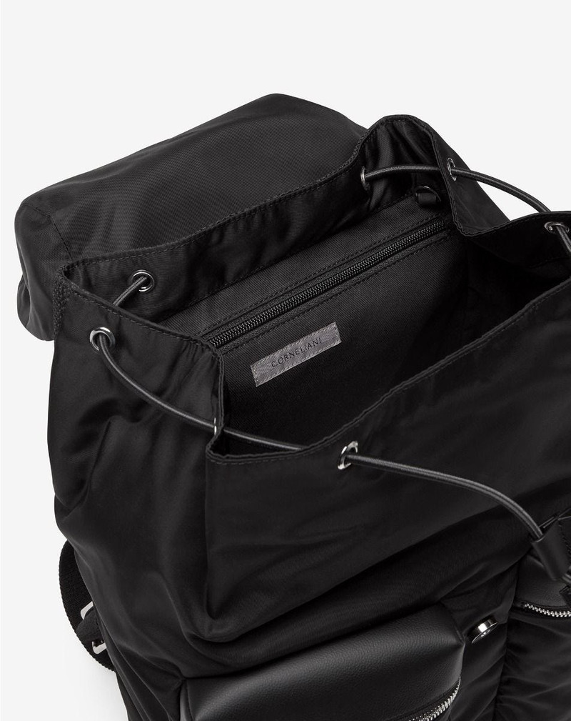 Black multi-pocket backpack 4