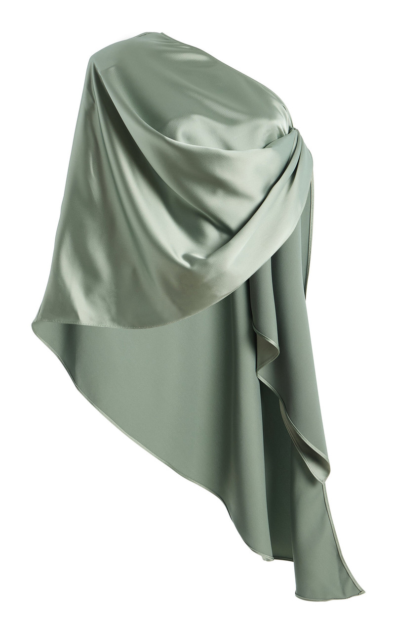 Exclusive Fume Satin Top green 1