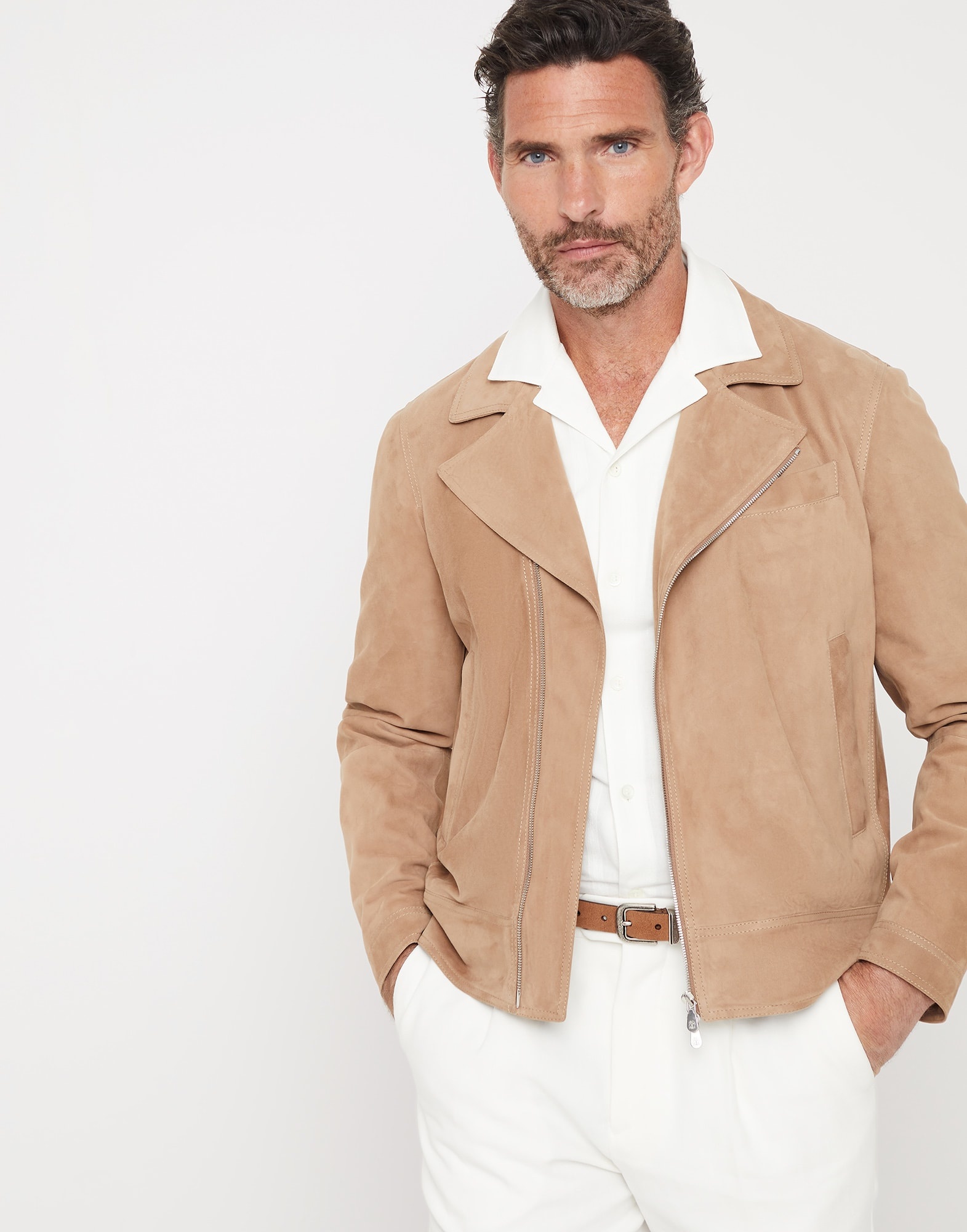Suede biker jacket - 4