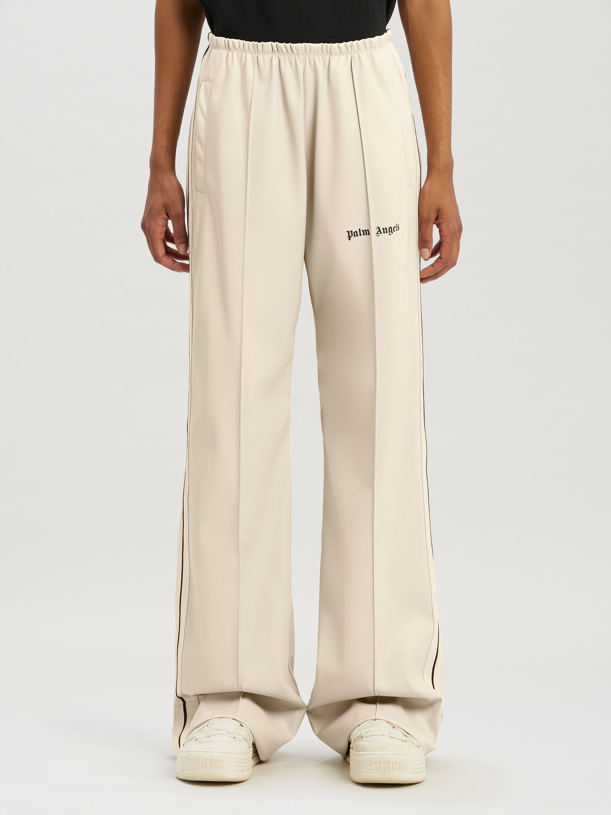 Leather Effct Loose Track Pants - 3