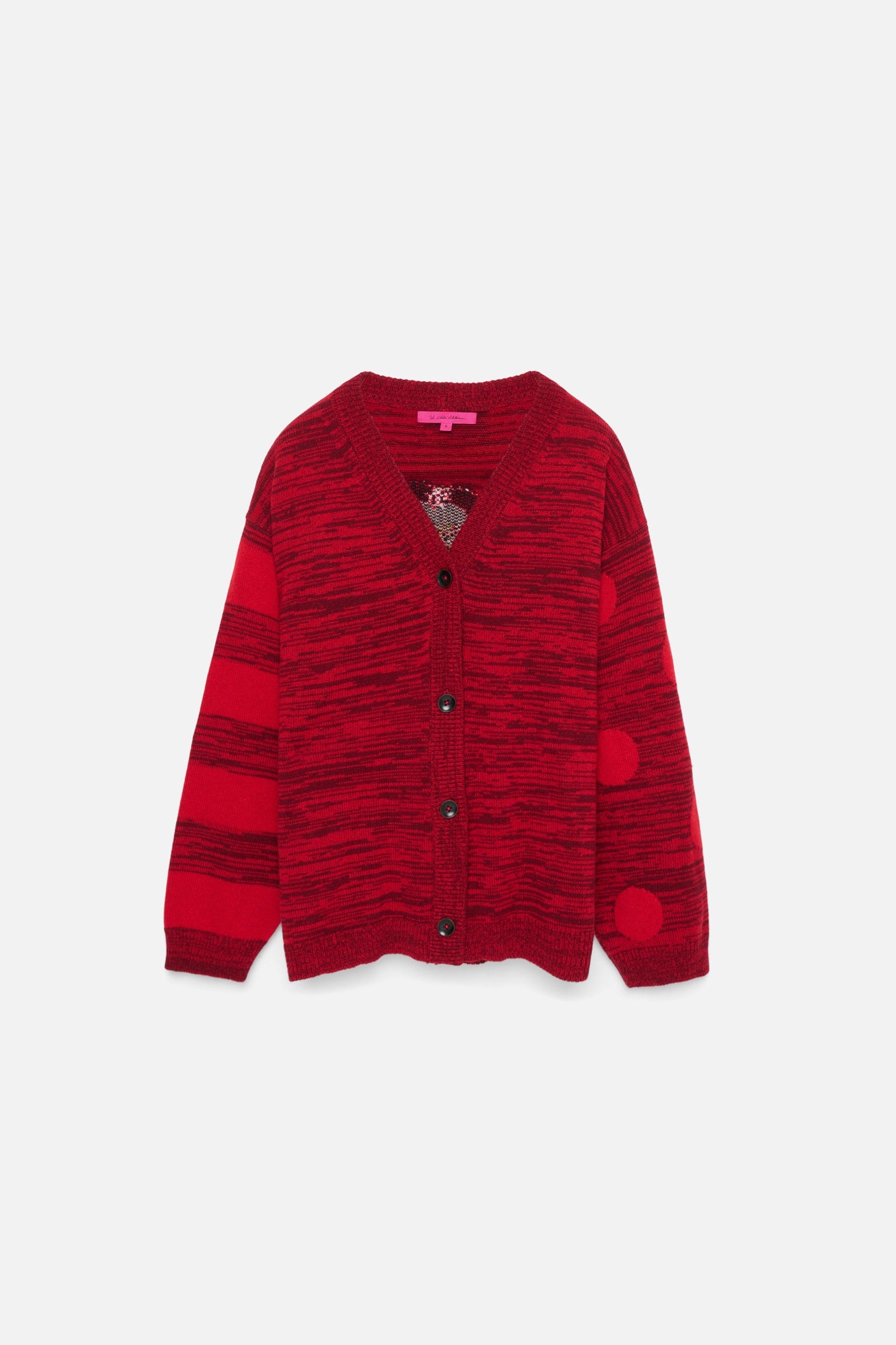 STRIPE POLKA DOT SWAN CARDIGAN - 1