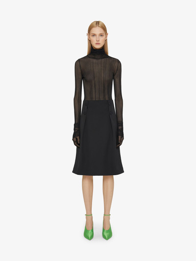 Givenchy SKIRT WITH BUTTONS IN TRICOTINE WOOL outlook