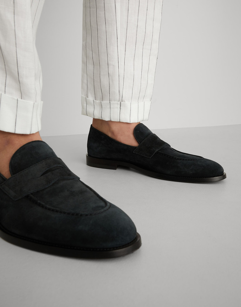 Suede penny loafers 4
