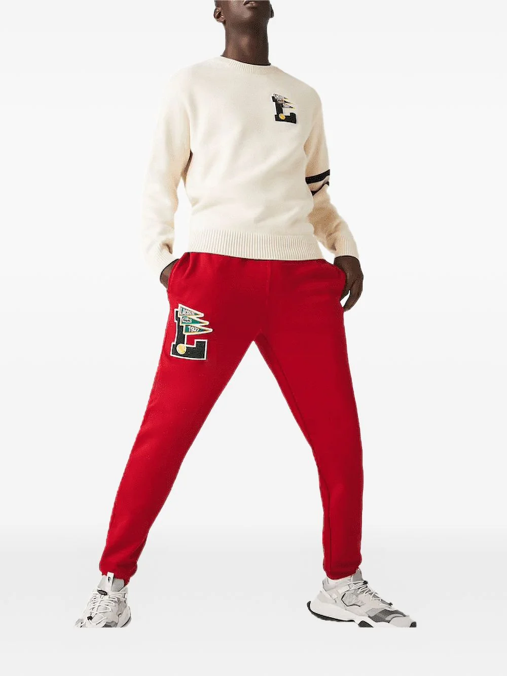 patch-embellishment track pants - 1