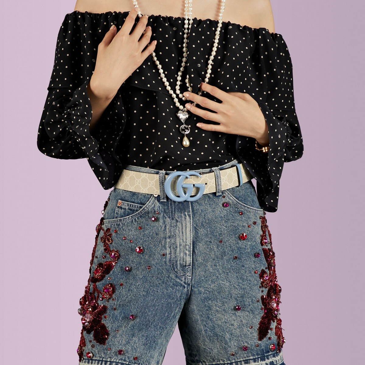 GG Marmont wide belt - 3