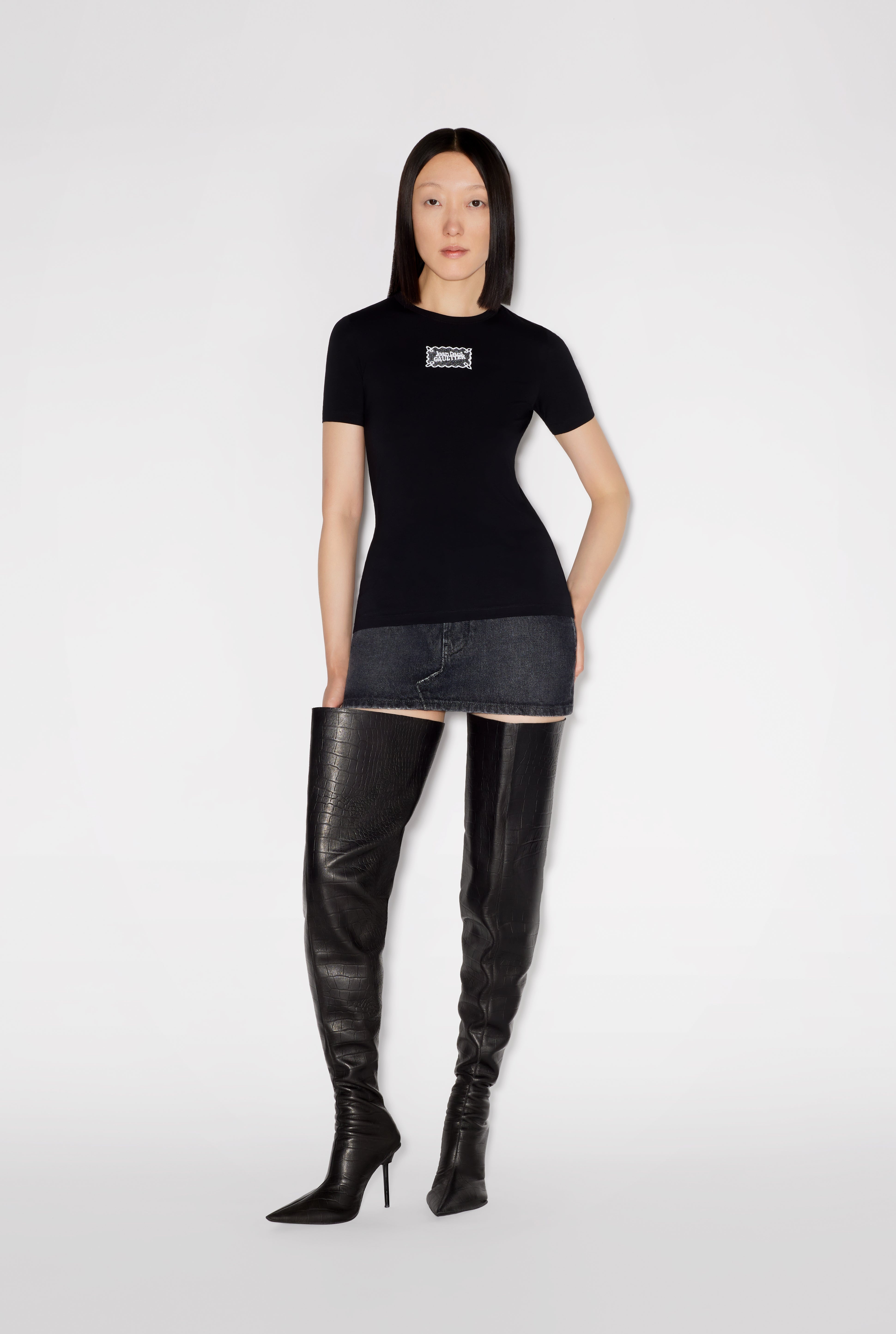 THE BLACK JEAN PAUL GAULTIER LABEL T-SHIRT - 2
